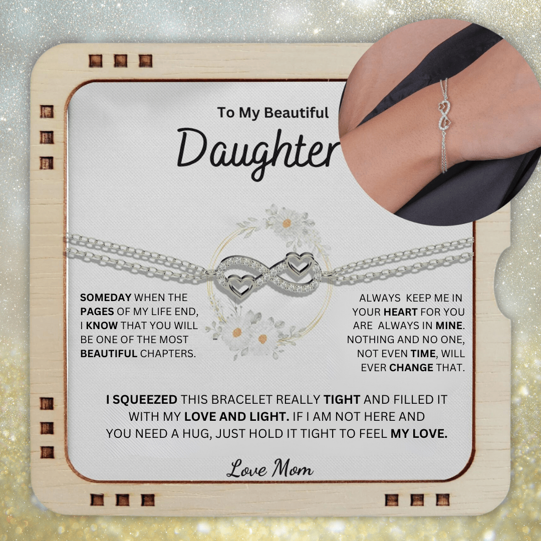 Mom Daughter Infinity Hearts Bracelet