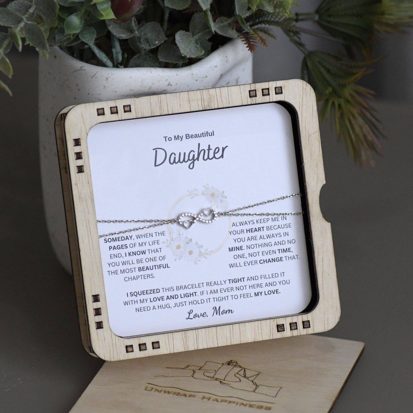 Mom Daughter Infinity Hearts Bracelet