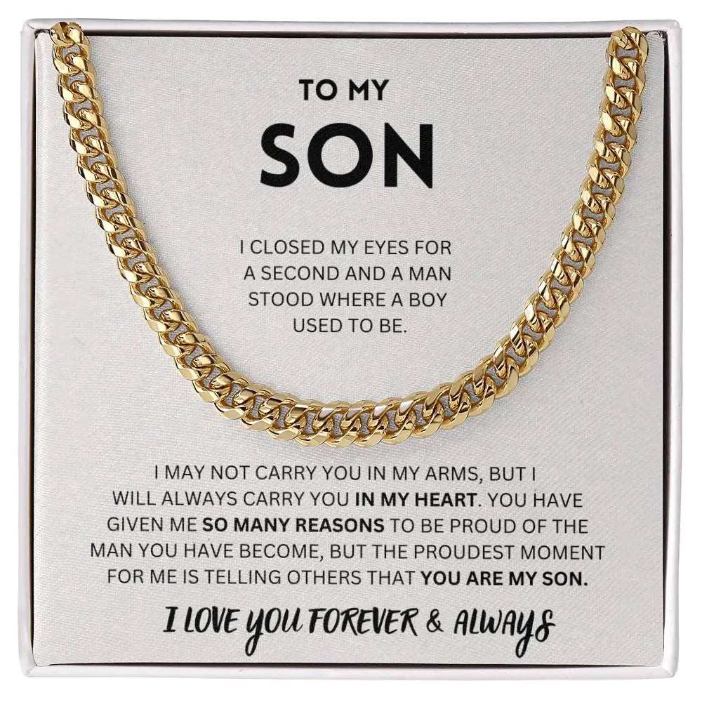 To My Son - Cuban Link Chain ShineOn Fulfillment