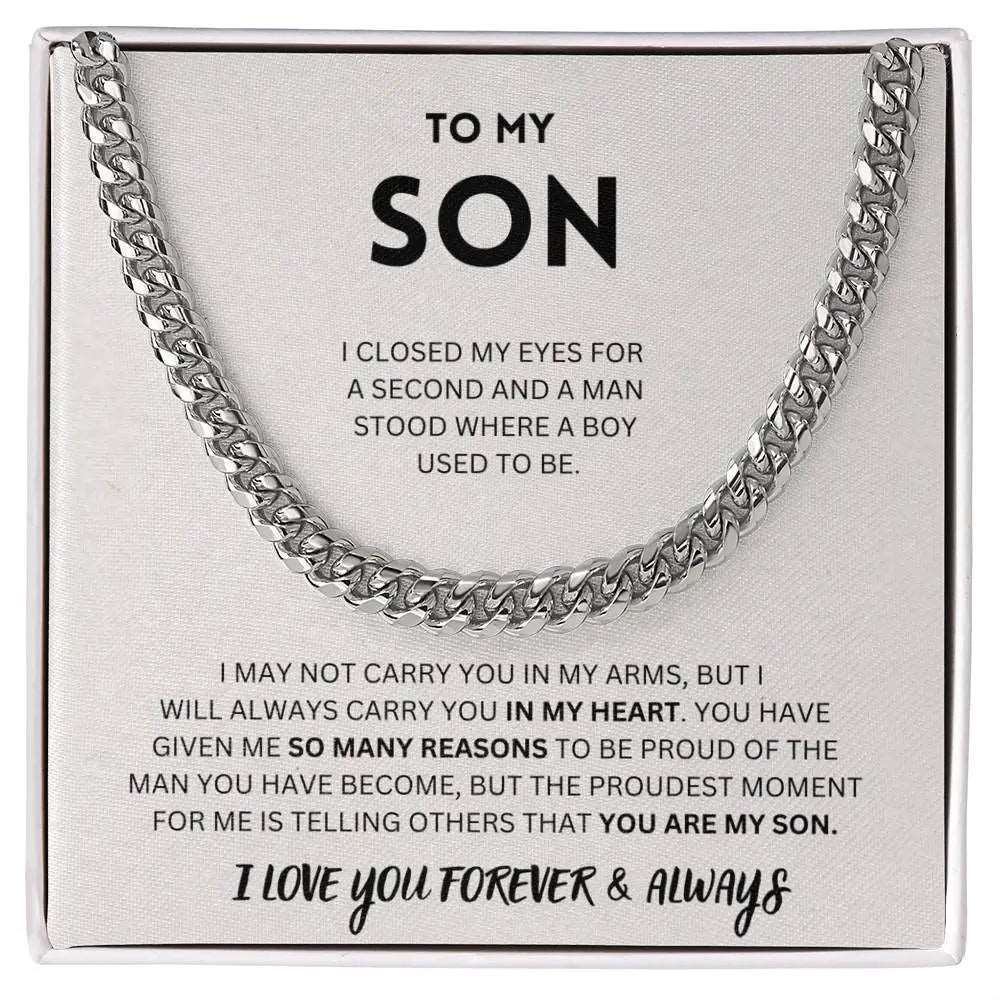 To My Son - Cuban Link Chain ShineOn Fulfillment