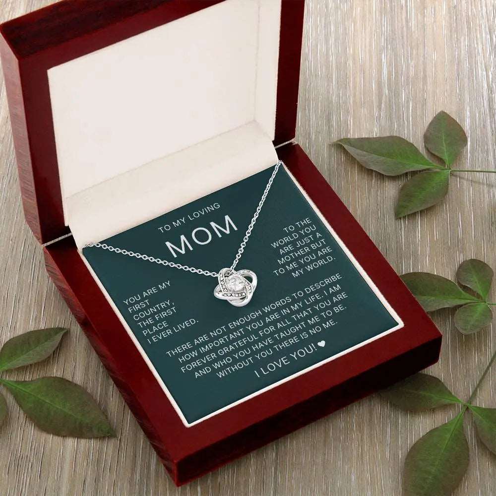 You Are My First Country - Love Knot Necklace For Mom ShineOn Fulfillment