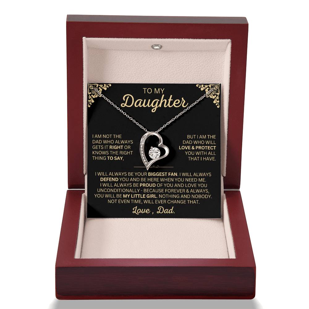 Always You Will Be My Little Girl - Dad Daughter Forever Love Necklace