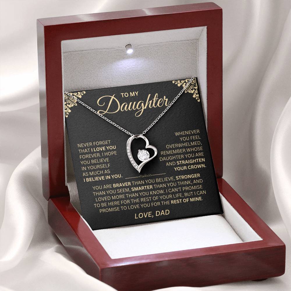 Dad To Daughter Forever Love - Promise Necklace