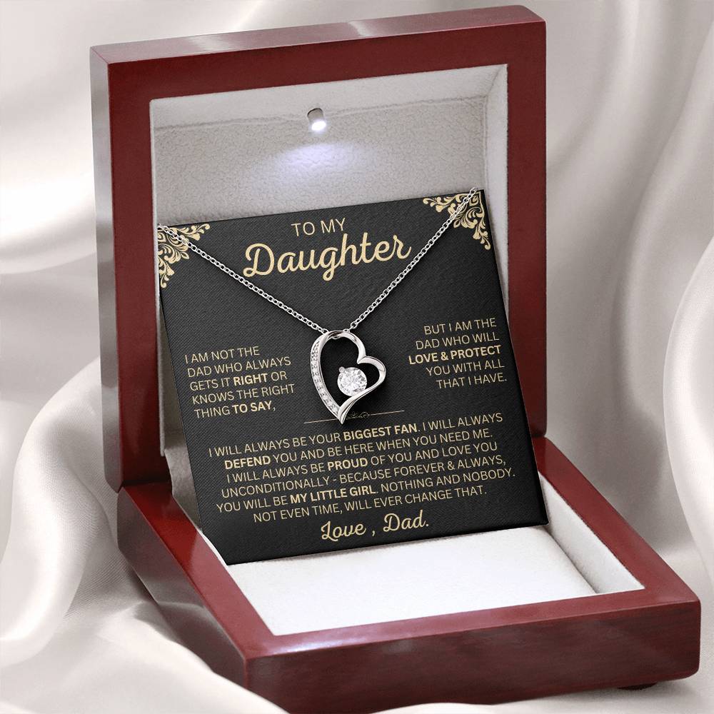 Always You Will Be My Little Girl - Dad Daughter Forever Love Necklace