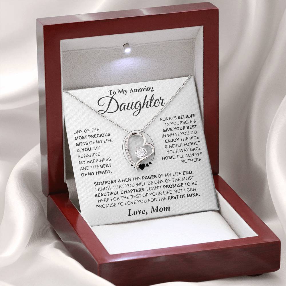 You Are The Beat of My Heart - Mom to Daughter Forever Love Necklace