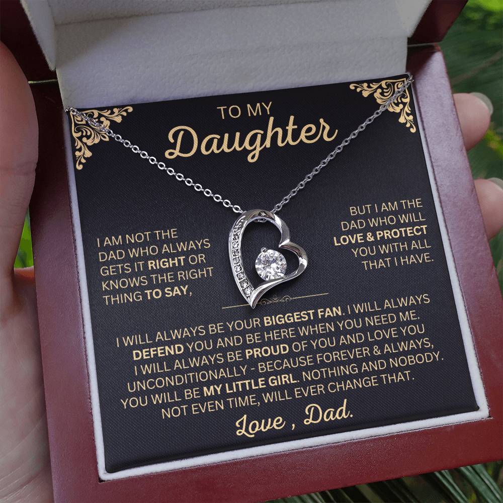 Always You Will Be My Little Girl - Dad Daughter Forever Love Necklace