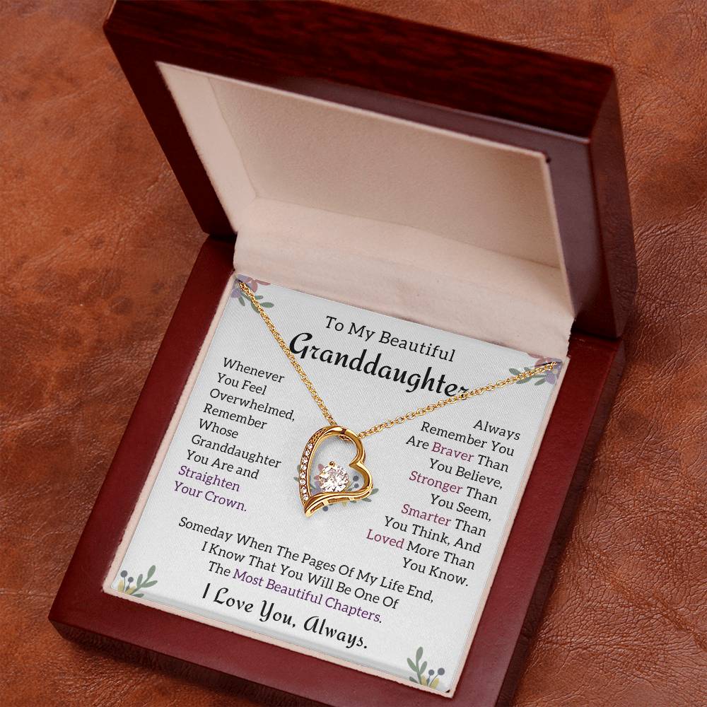 To My Granddaughter - Forever Love Necklace