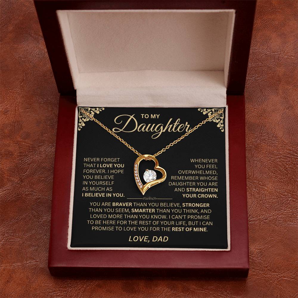 Dad To Daughter Forever Love - Promise Necklace