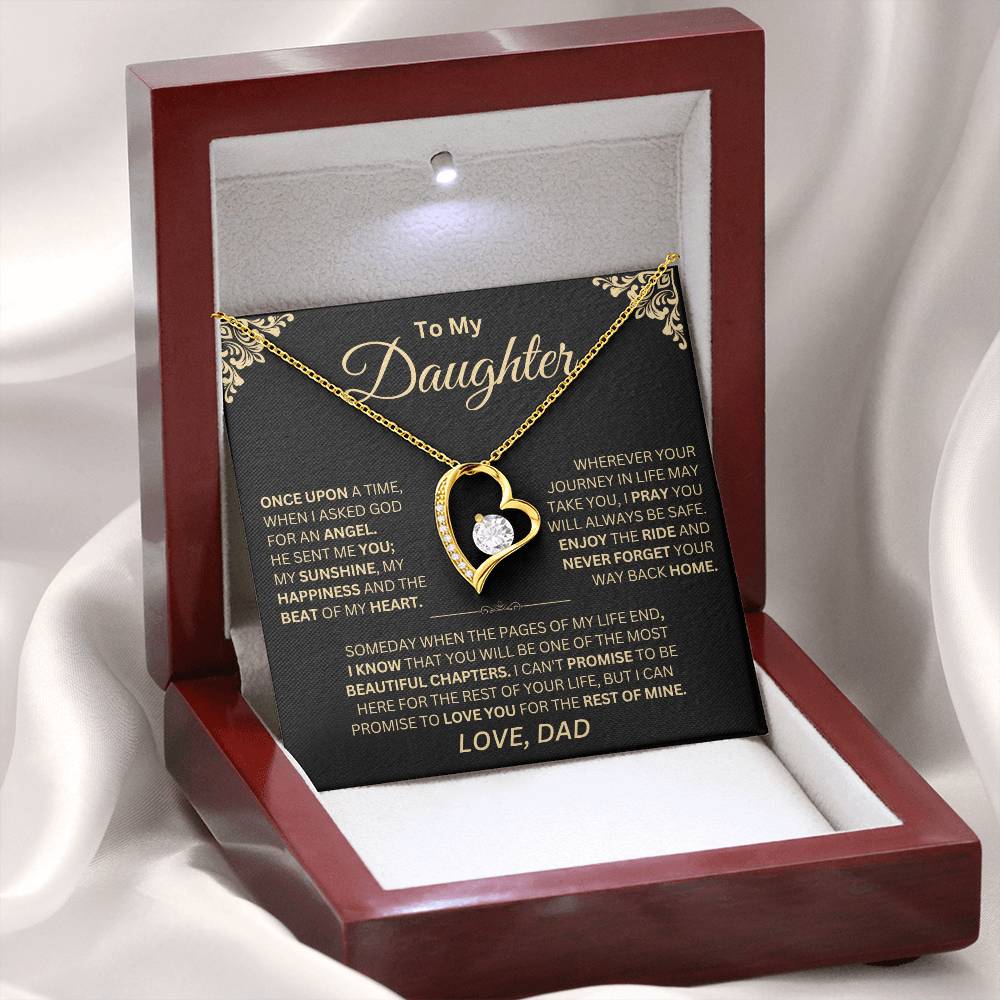 I Promise To Love You For The Rest Of My Life - Dad Daughter Forever Love Necklace