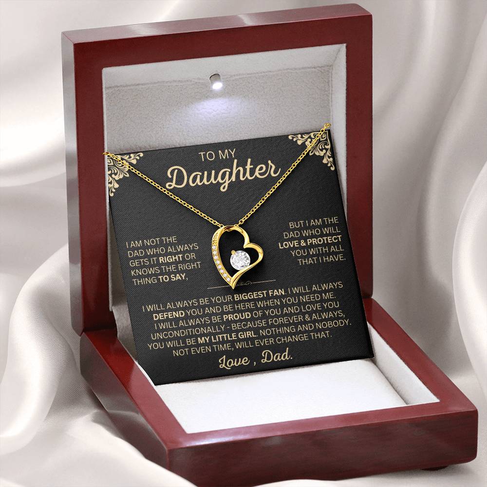 Always You Will Be My Little Girl - Dad Daughter Forever Love Necklace
