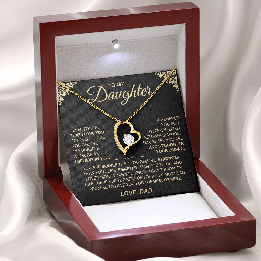 Dad To Daughter Forever Love - Promise Necklace