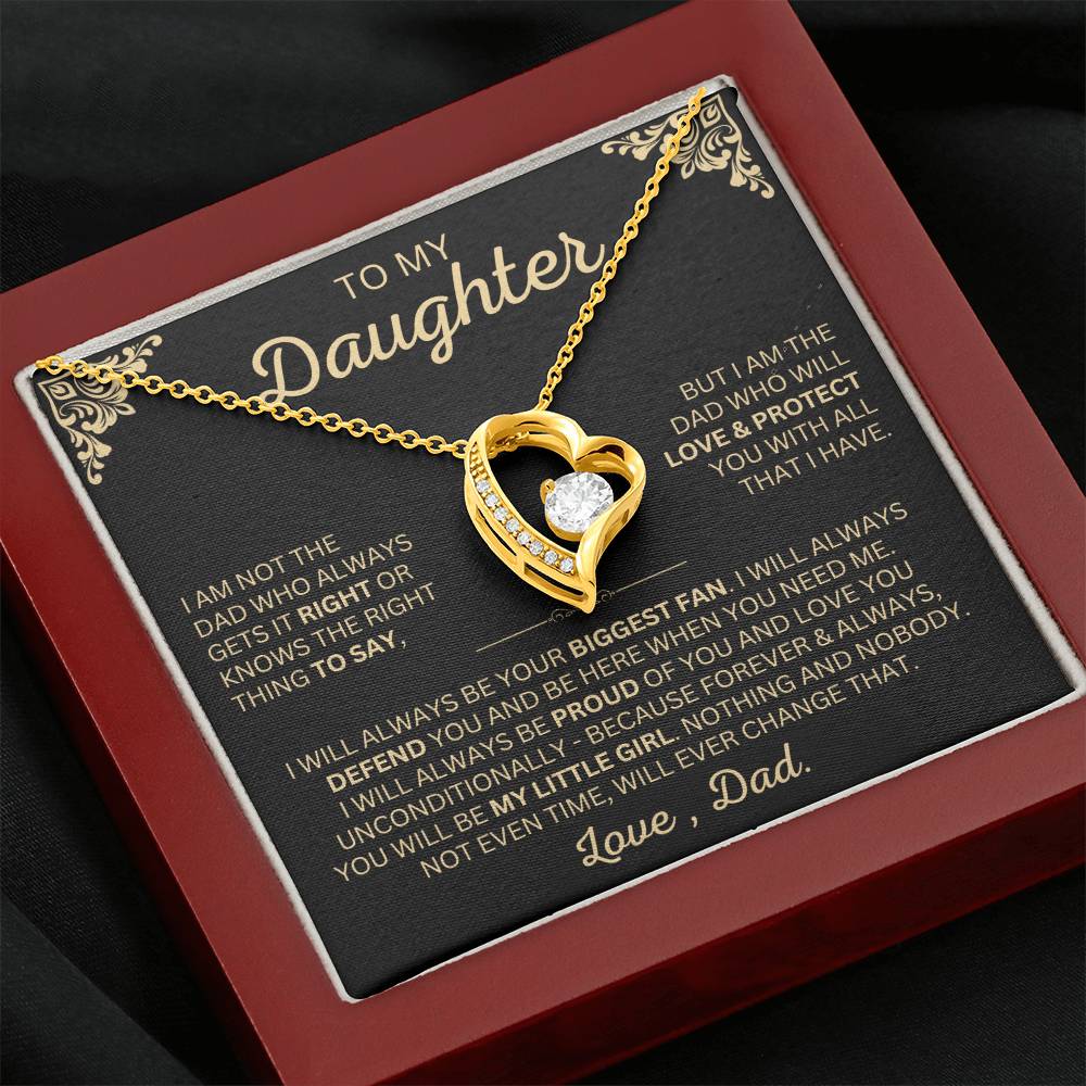 Always You Will Be My Little Girl - Dad Daughter Forever Love Necklace