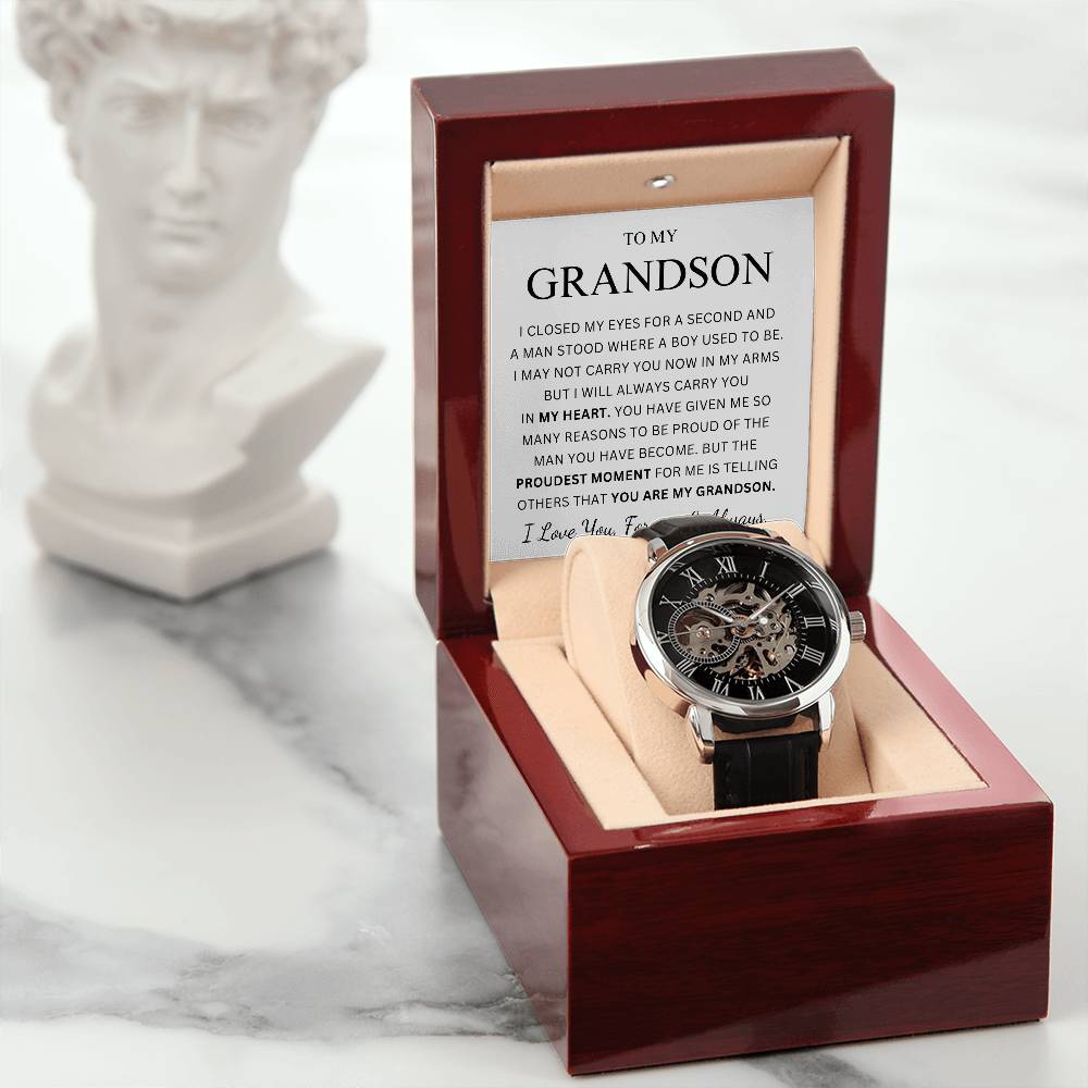To My Grandson - Openwork Watch