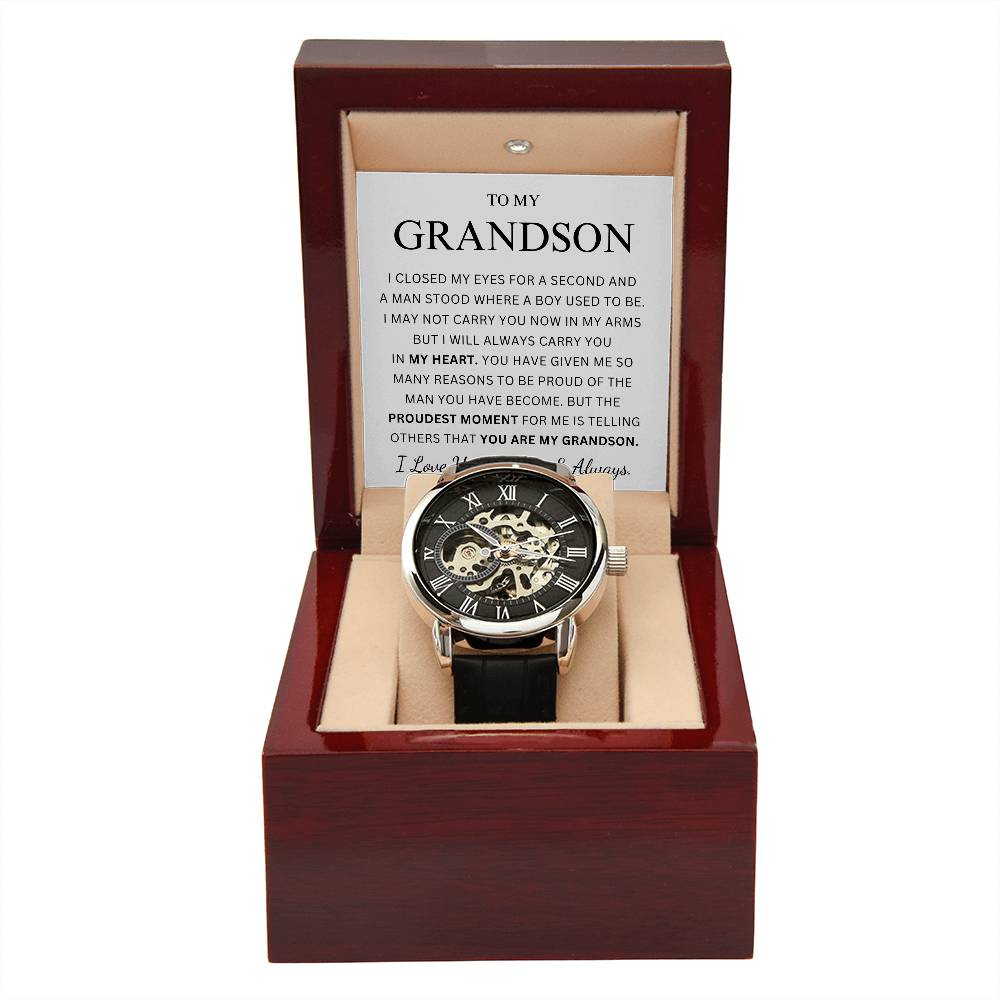 To My Grandson - Openwork Watch
