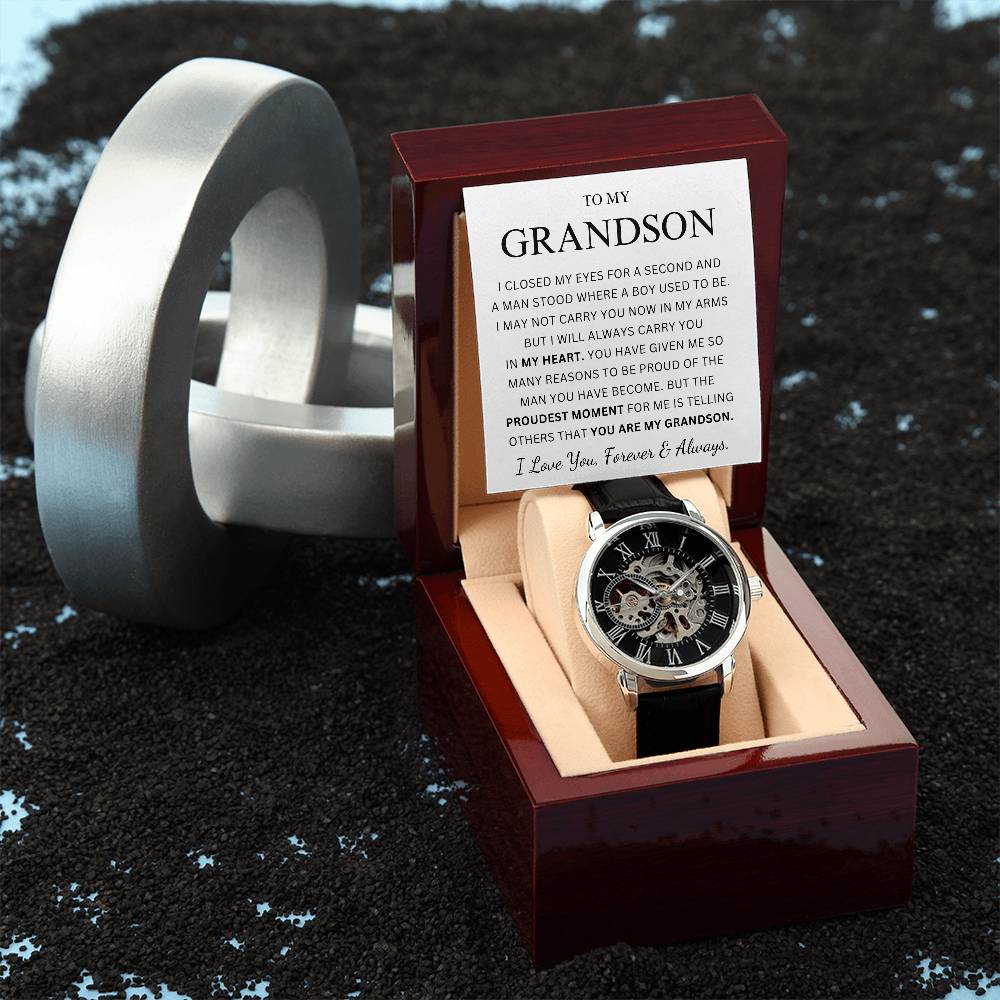To My Grandson - Openwork Watch