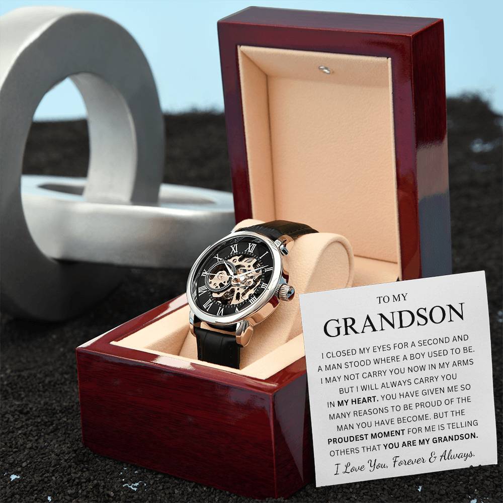 To My Grandson - Openwork Watch