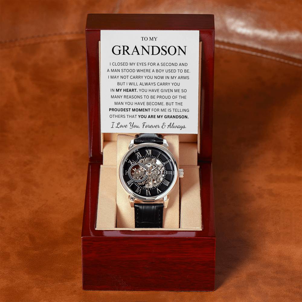 To My Grandson - Openwork Watch