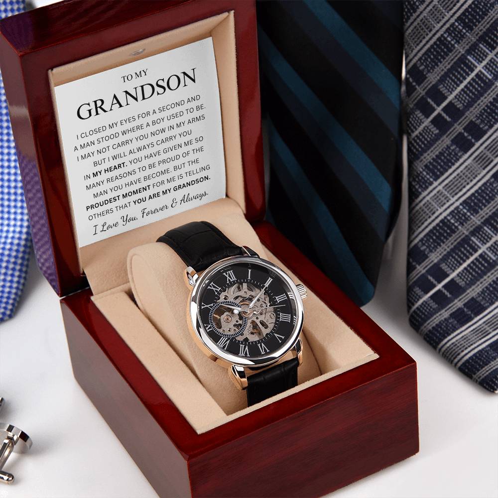 To My Grandson - Openwork Watch