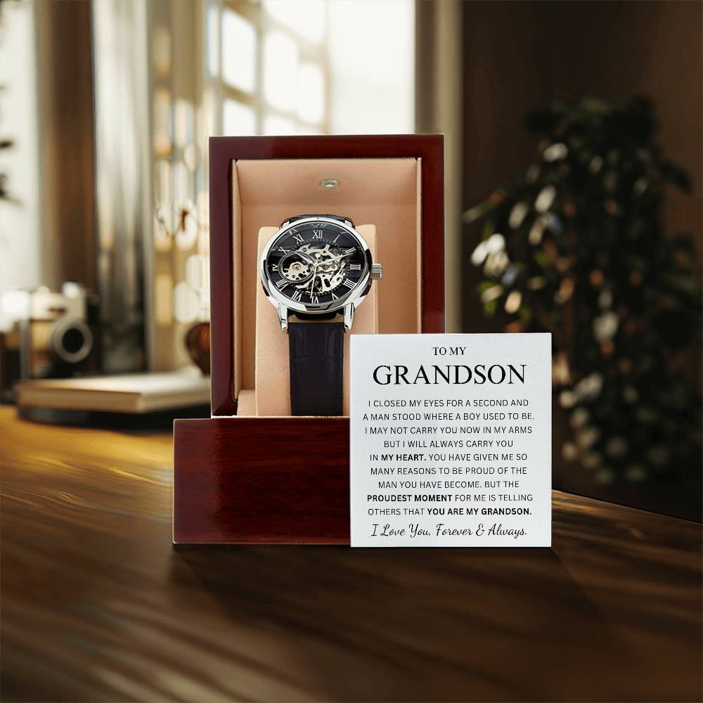 To My Grandson - Openwork Watch