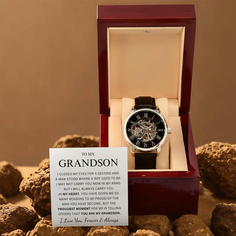 To My Grandson - Openwork Watch