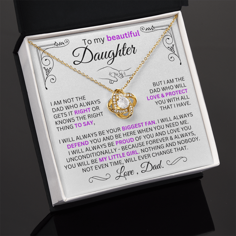 You will always be my little girl - Dad Daughter Necklace