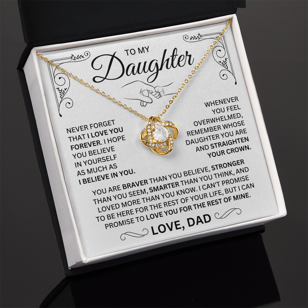 "Never Forget That I Love You" Necklace - Beautiful Gift for Daughter From Dad