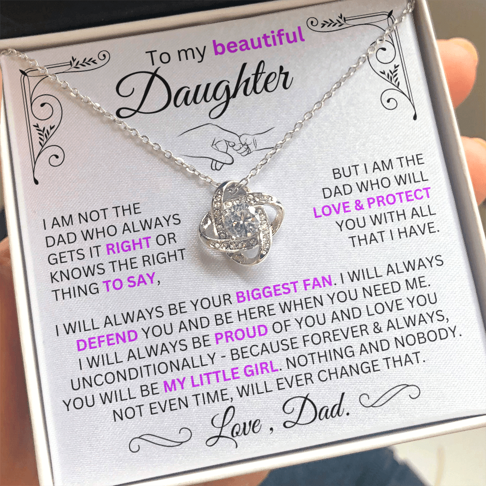 You will always be my little girl - Dad Daughter Necklace