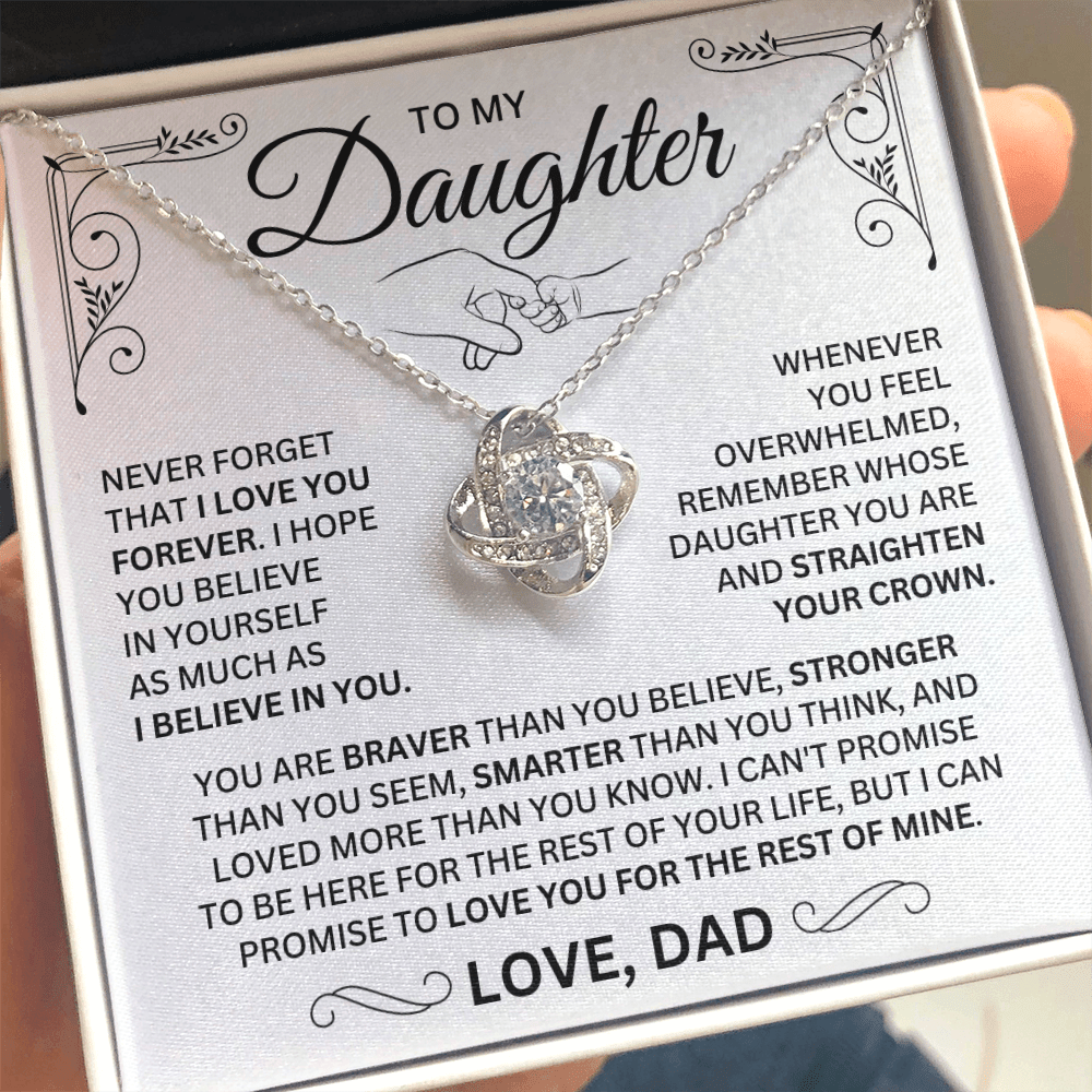 "Never Forget That I Love You" Necklace - Beautiful Gift for Daughter From Dad