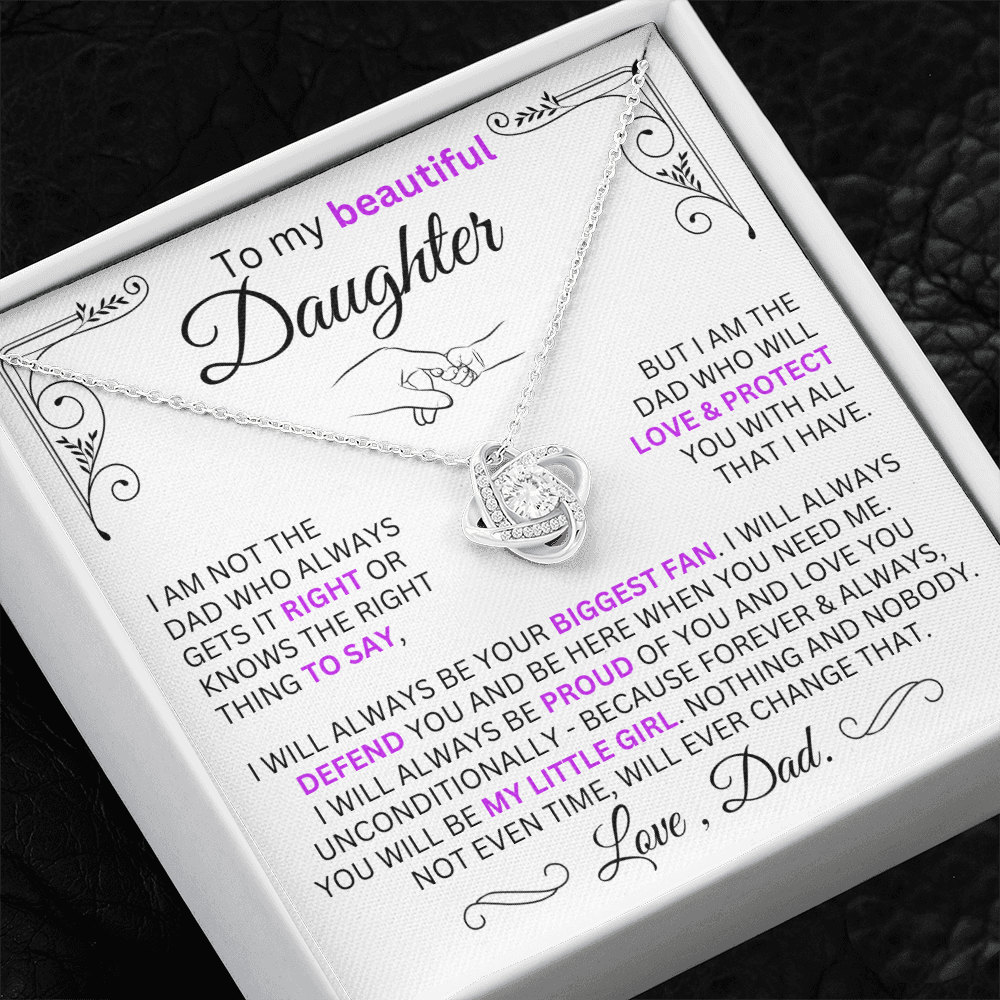 You will always be my little girl - Dad Daughter Necklace