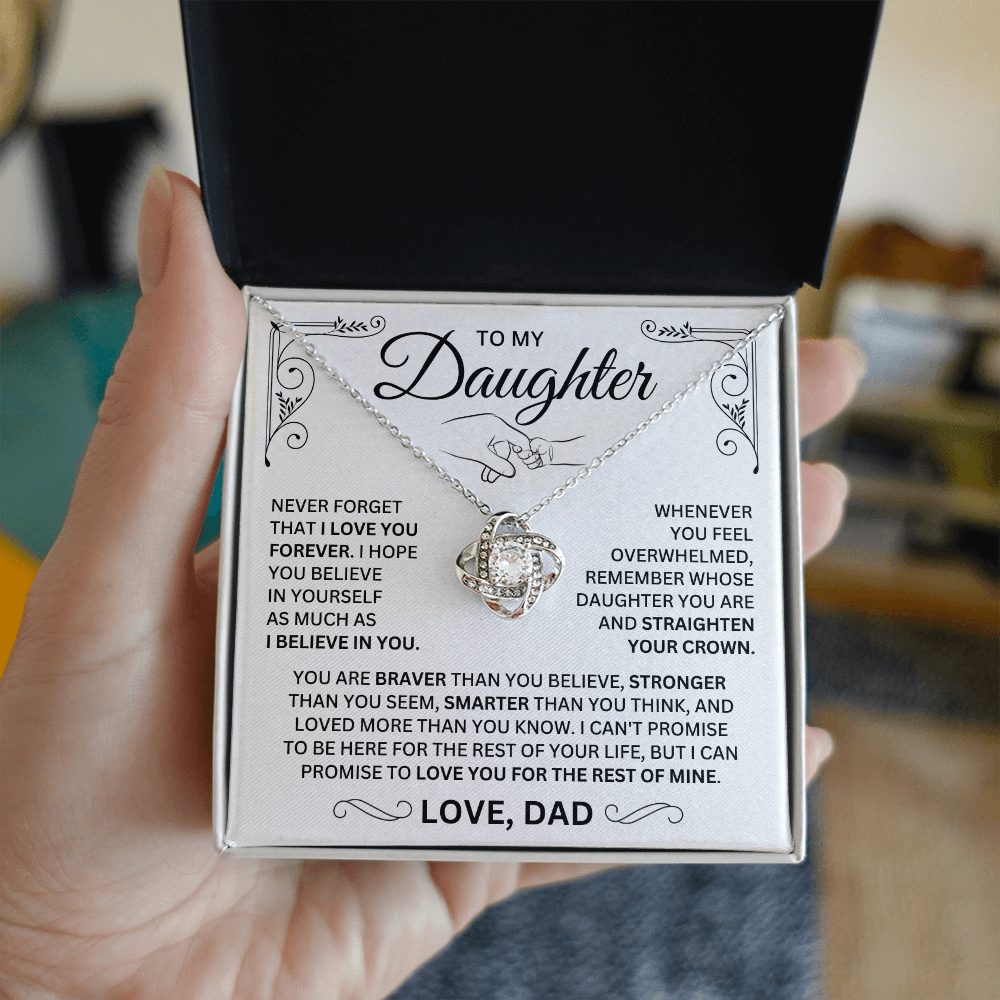 "Never Forget That I Love You" Necklace - Beautiful Gift for Daughter From Dad