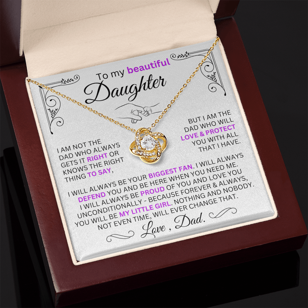 You will always be my little girl - Dad Daughter Necklace