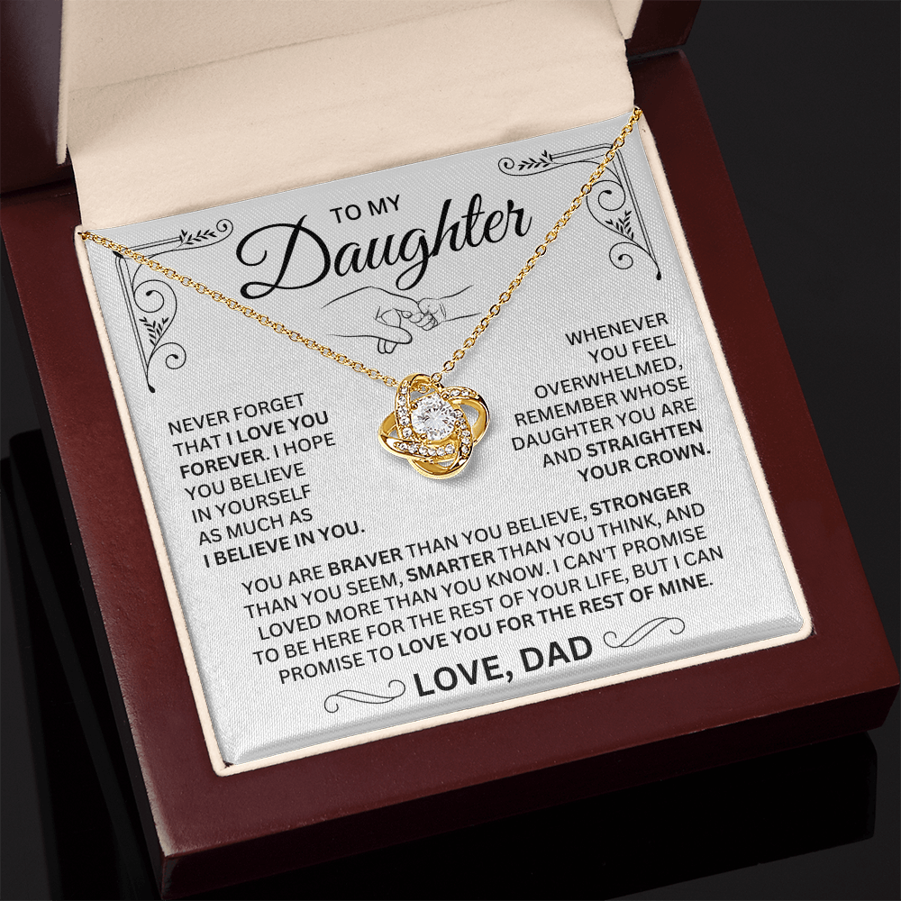 "Never Forget That I Love You" Necklace - Beautiful Gift for Daughter From Dad