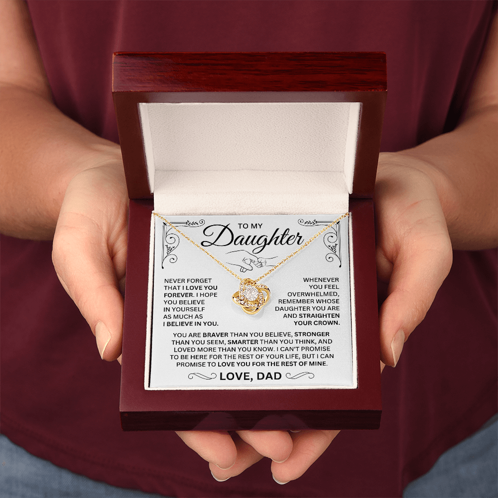 "Never Forget That I Love You" Necklace - Beautiful Gift for Daughter From Dad
