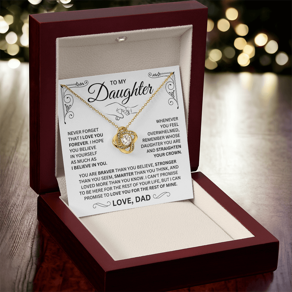 "Never Forget That I Love You" Necklace - Beautiful Gift for Daughter From Dad