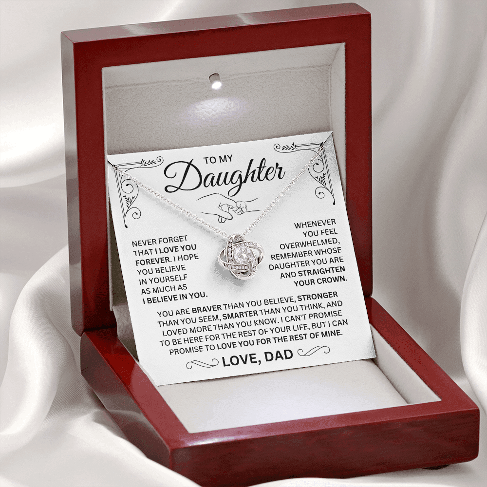 "Never Forget That I Love You" Necklace - Beautiful Gift for Daughter From Dad