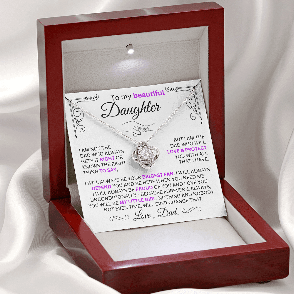 You will always be my little girl - Dad Daughter Necklace