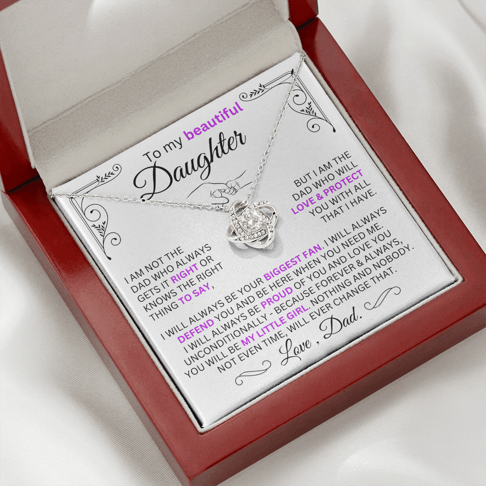 You will always be my little girl - Dad Daughter Necklace