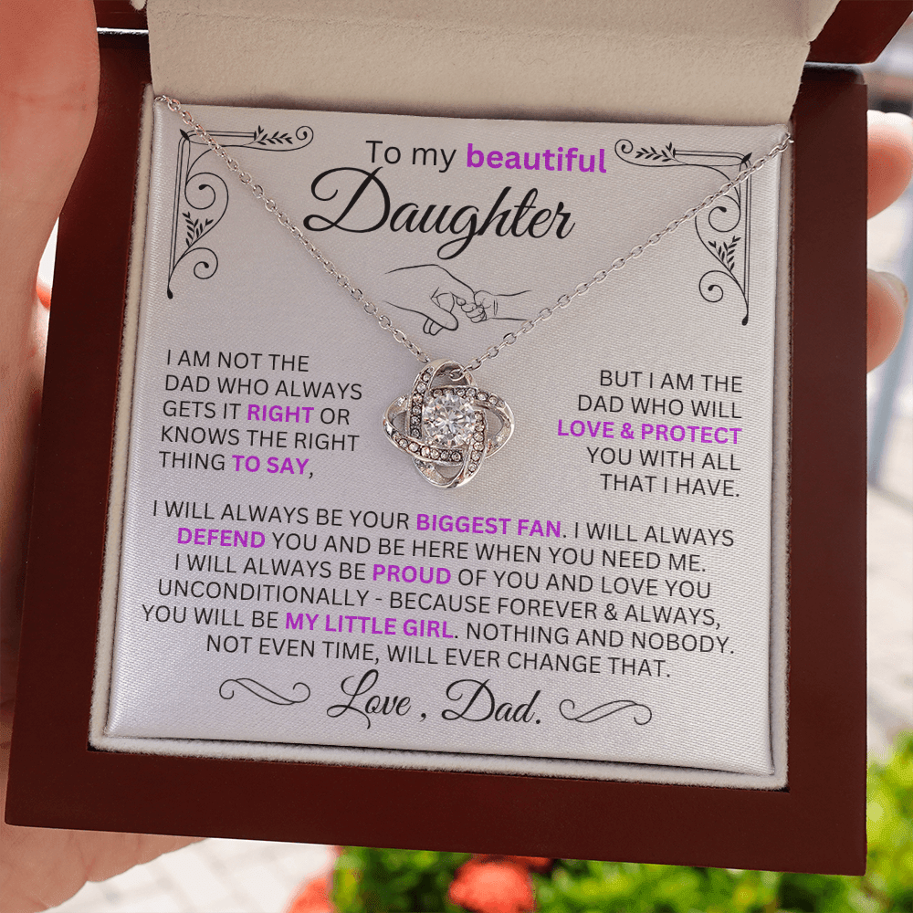 You will always be my little girl - Dad Daughter Necklace