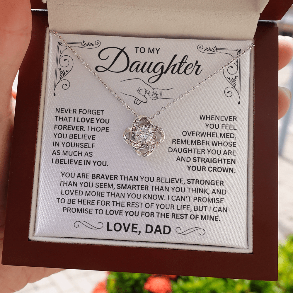 "Never Forget That I Love You" Necklace - Beautiful Gift for Daughter From Dad