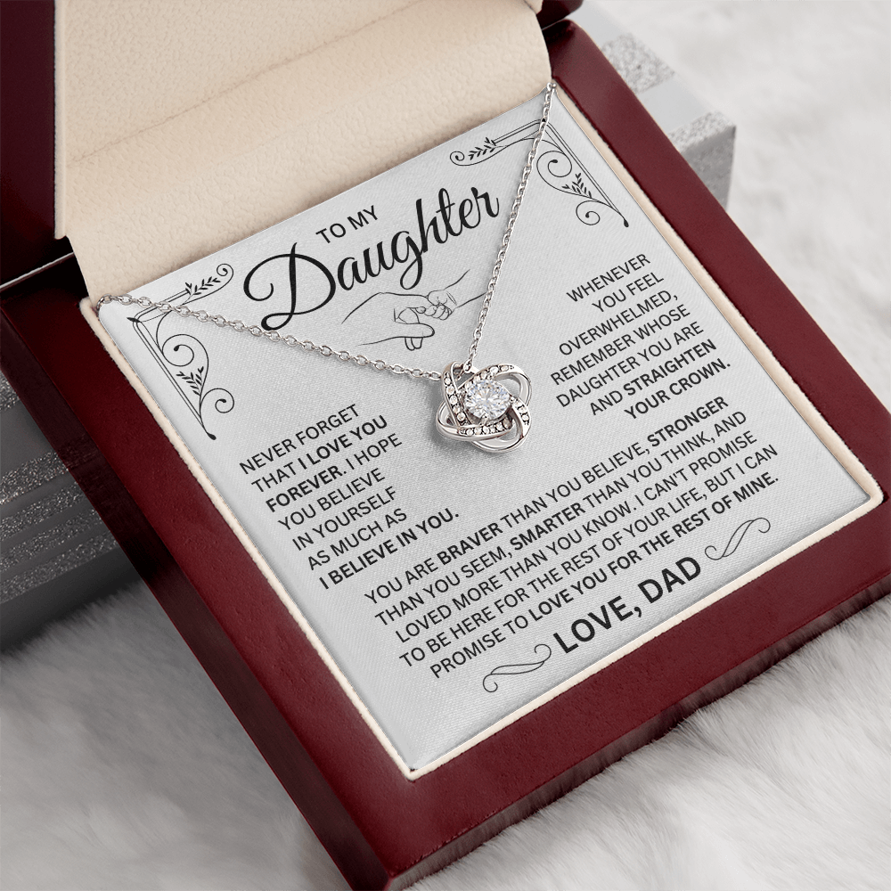 "Never Forget That I Love You" Necklace - Beautiful Gift for Daughter From Dad
