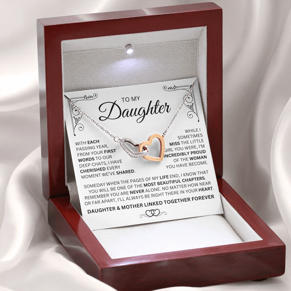 Mother & Daughter Necklace - Linked Together Forever