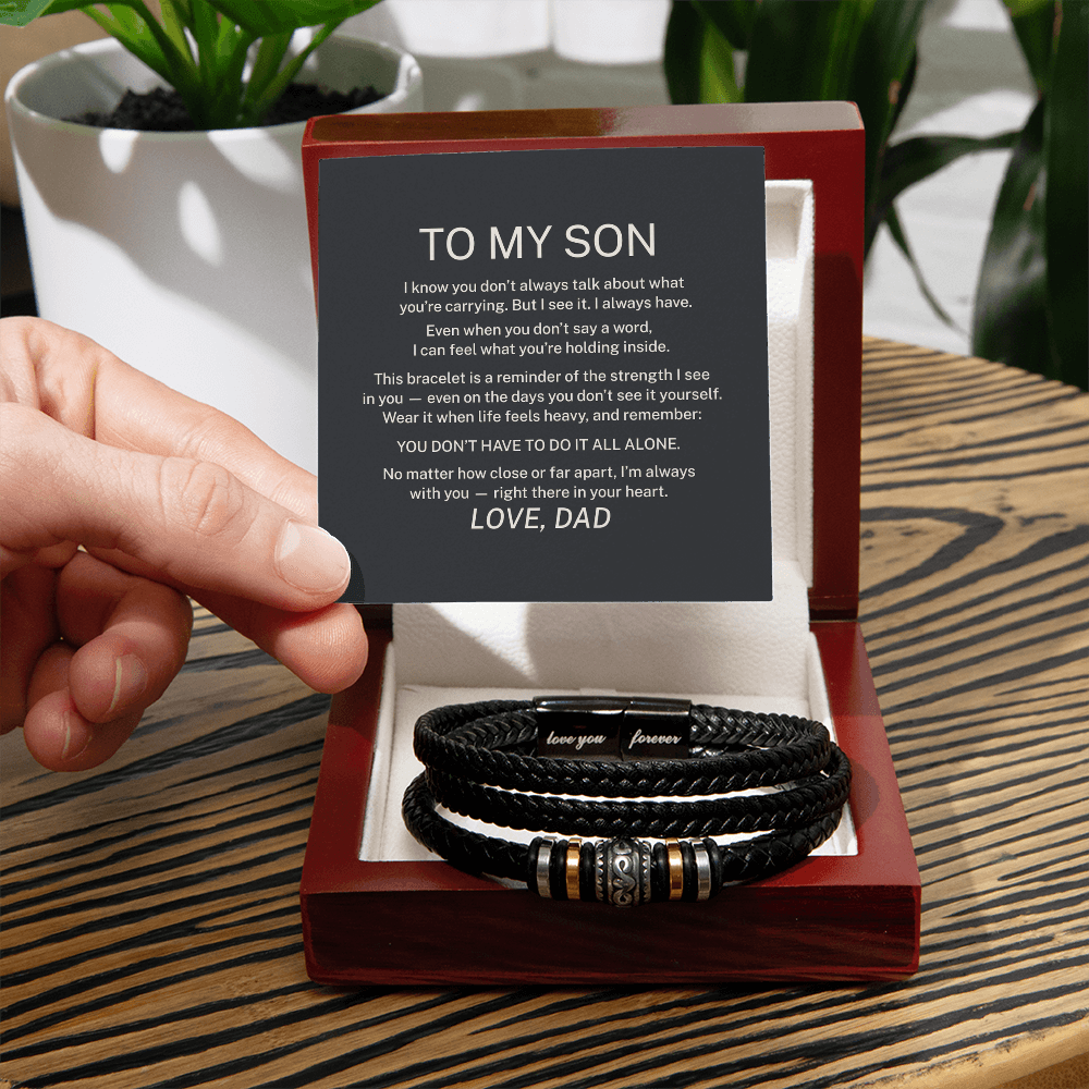 To My Son – I'm Always With You - Forever Love Bracelet (From Dad)