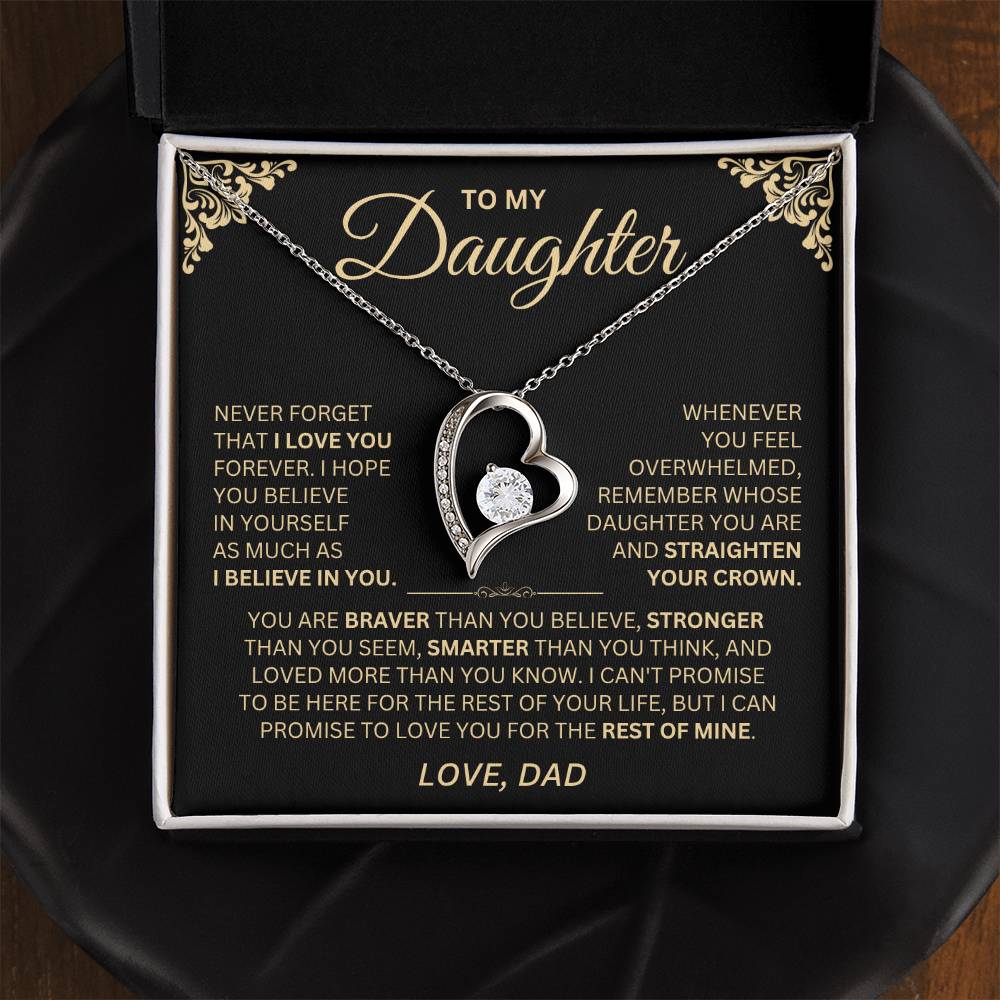 Dad To Daughter Forever Love - Promise Necklace