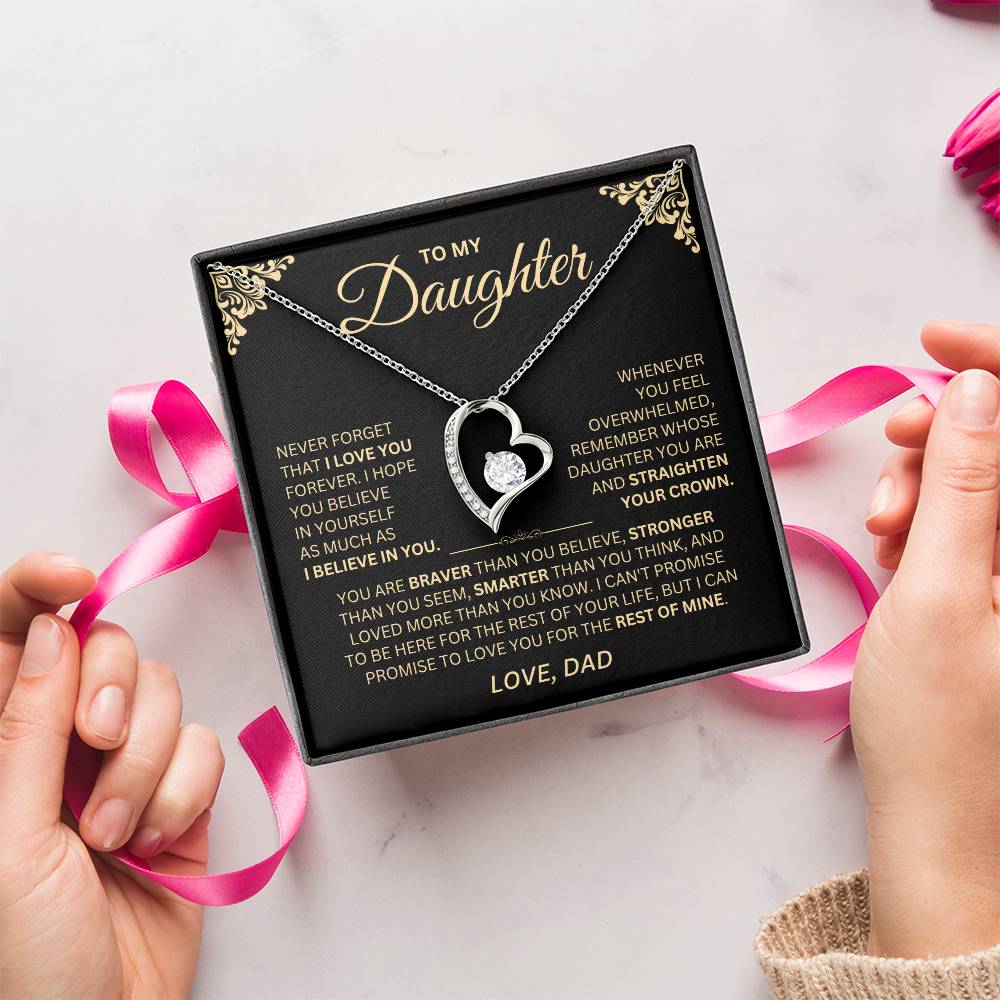 Dad To Daughter Forever Love - Promise Necklace