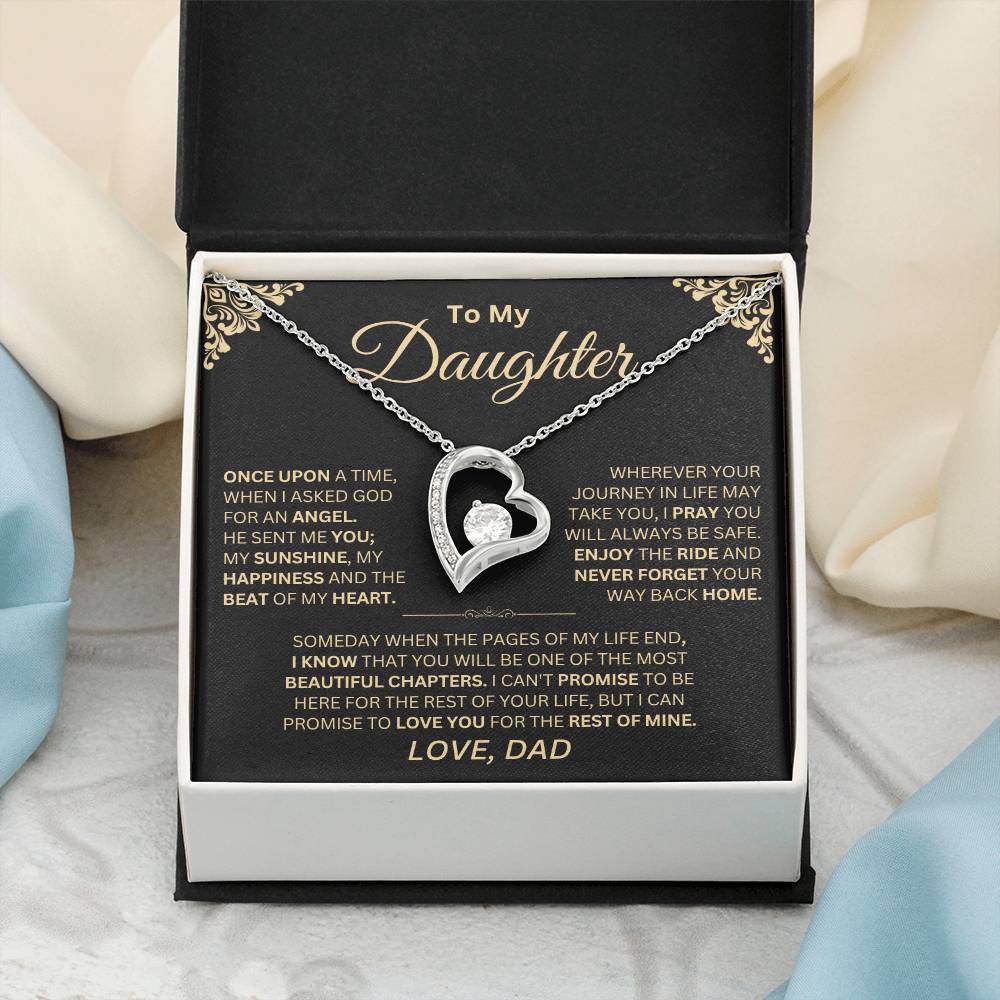 I Promise To Love You For The Rest Of My Life - Dad Daughter Forever Love Necklace