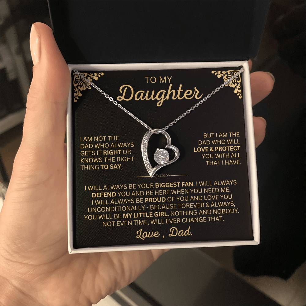 Always You Will Be My Little Girl - Dad Daughter Forever Love Necklace