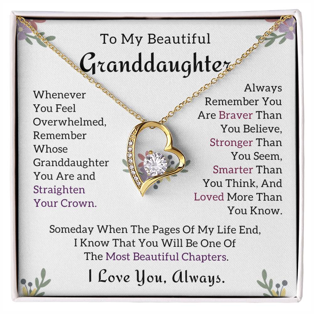 To My Granddaughter - Forever Love Necklace