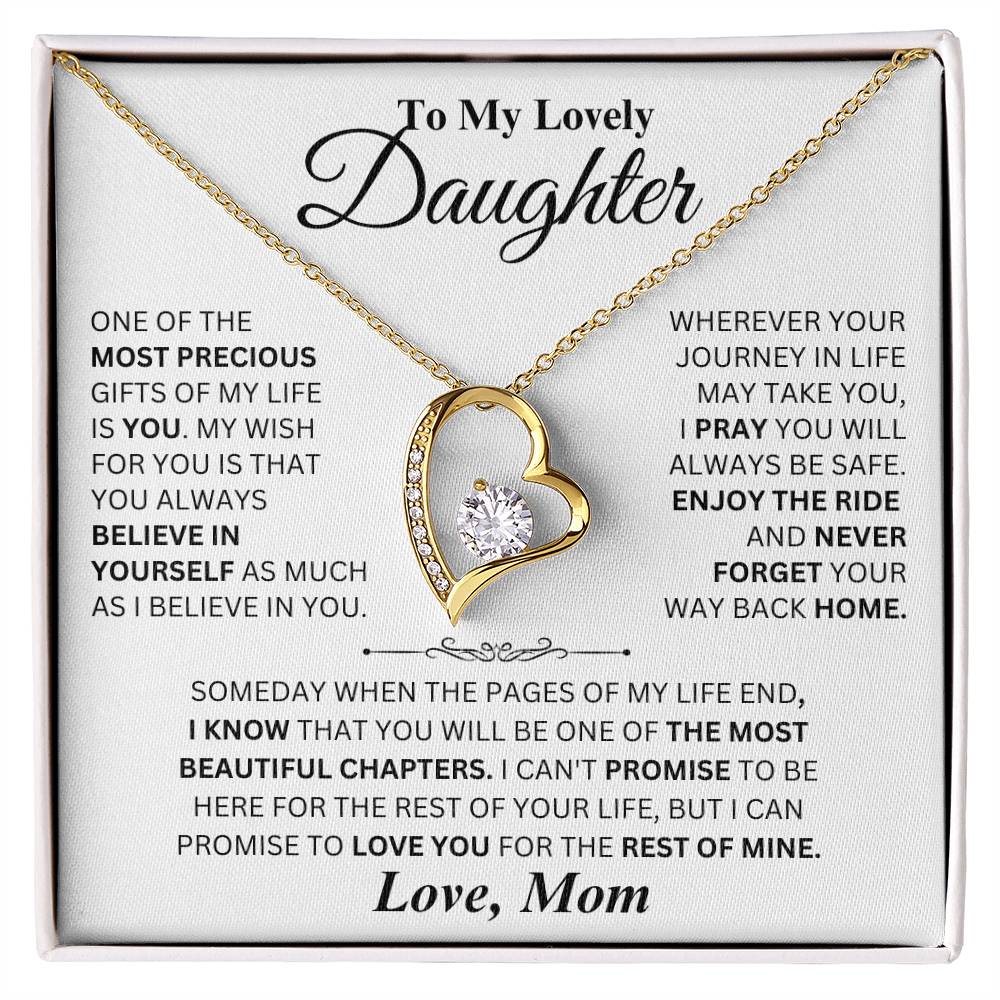 Most Precious Gift - Forever Love Necklace from Mom to Daughter
