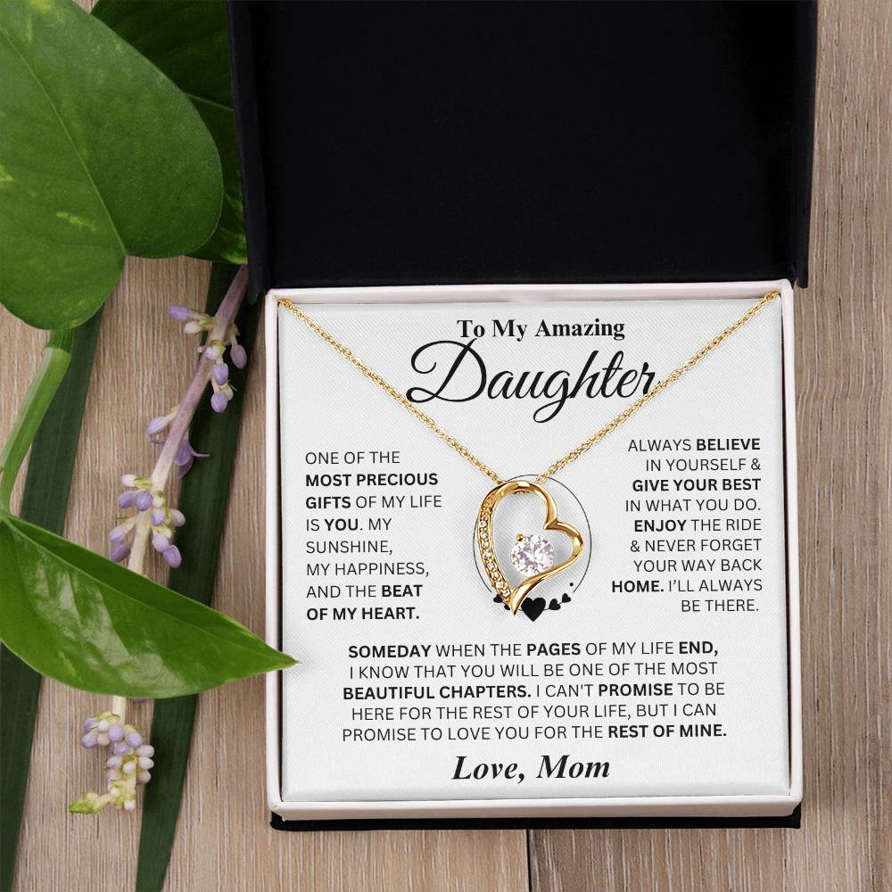 You Are The Beat of My Heart - Mom to Daughter Forever Love Necklace
