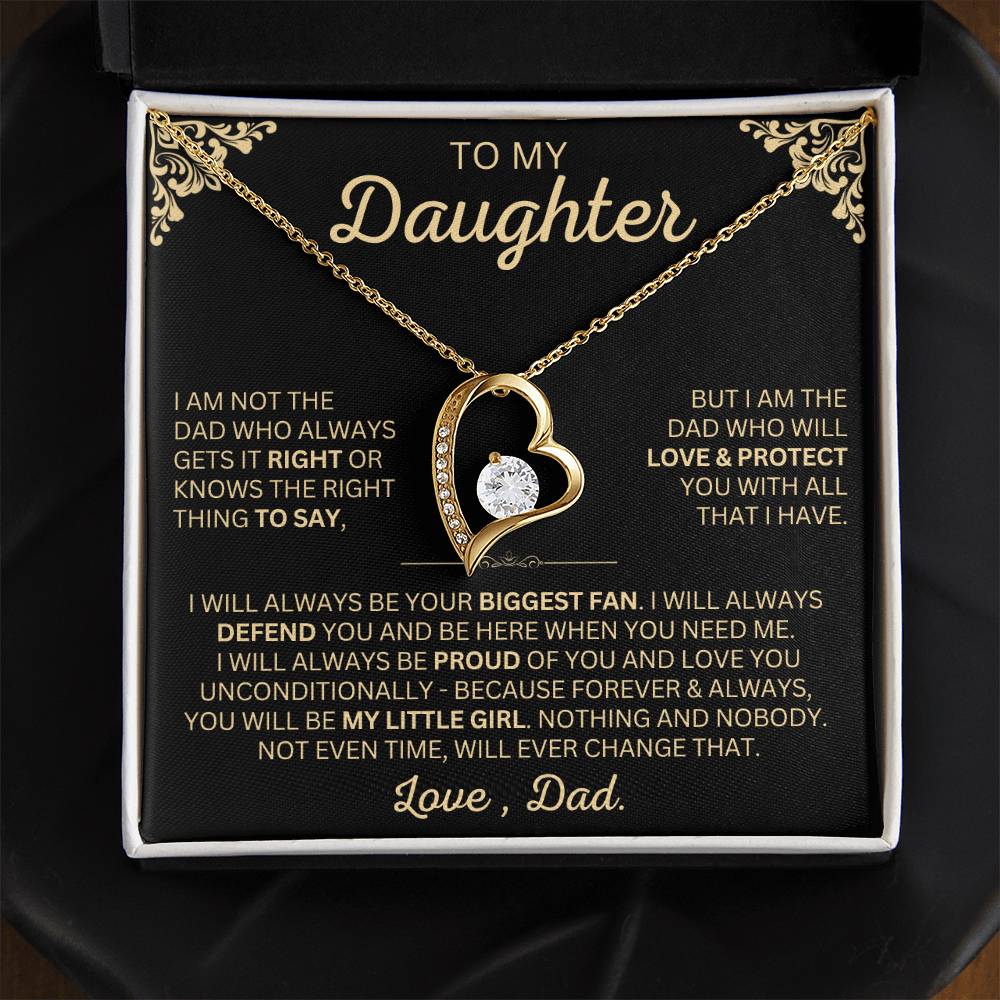 Always You Will Be My Little Girl - Dad Daughter Forever Love Necklace